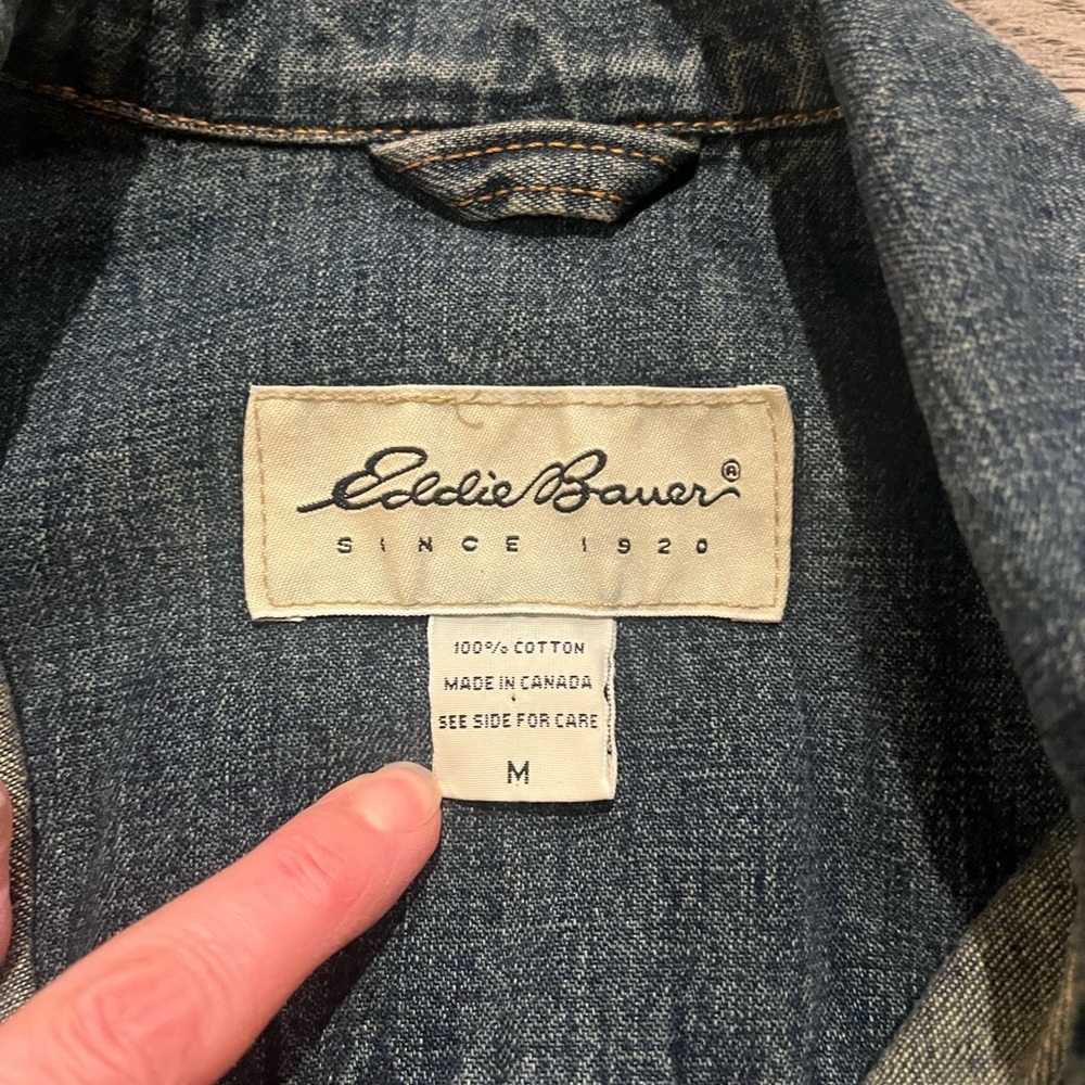 Eddie Bauer Medium Blue Denim Jacket - Picture 2 of 3